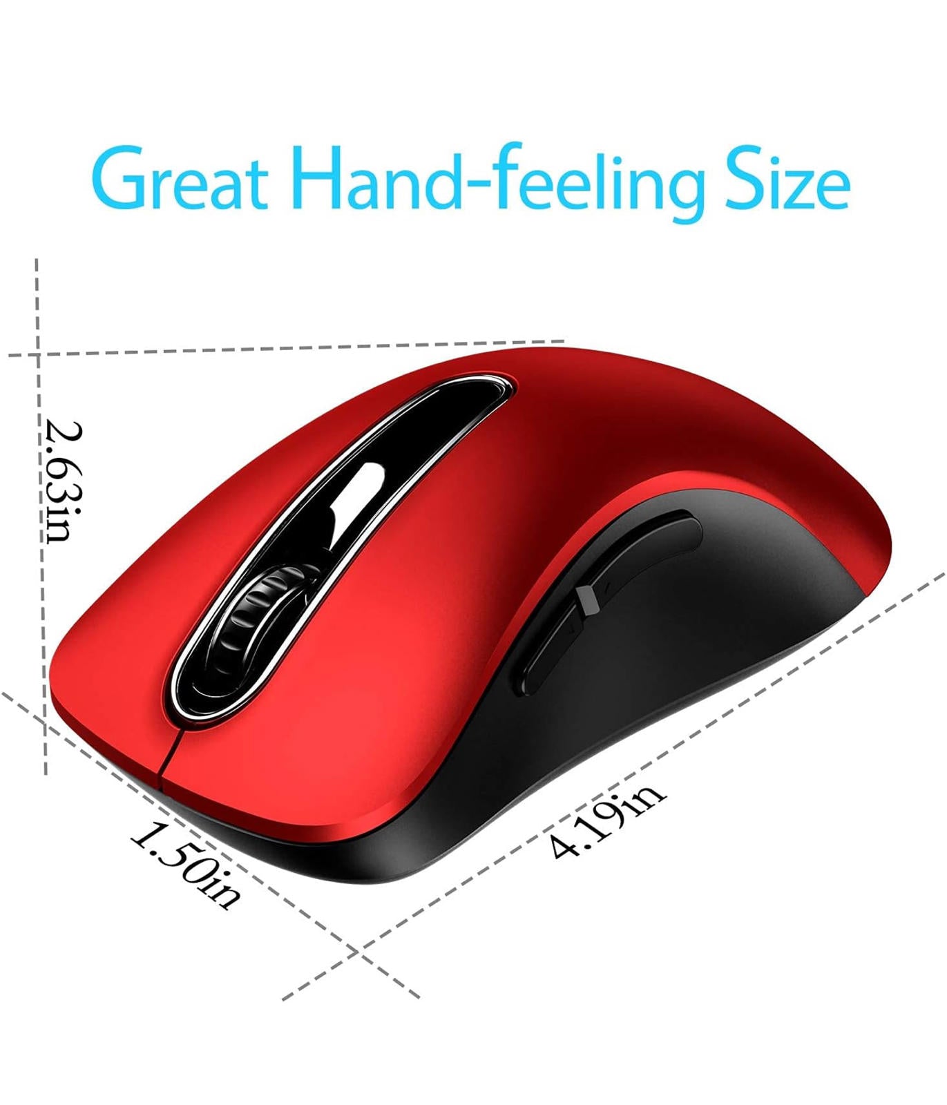 (MSRP $15.99) memzuoix 2.4G Wireless Mouse, 1400 DPI Optical Cordless Mouse