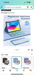 (Open box, new) iPad 11th 10th Generation Case with Backlit Detachable Keyboard
