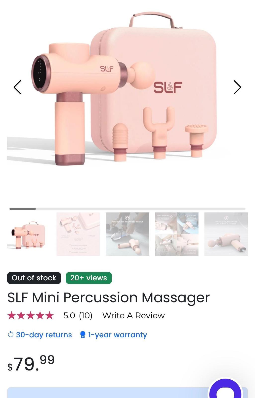 (NEW, MSRP $79.99) SLF Mini Percussion Massager