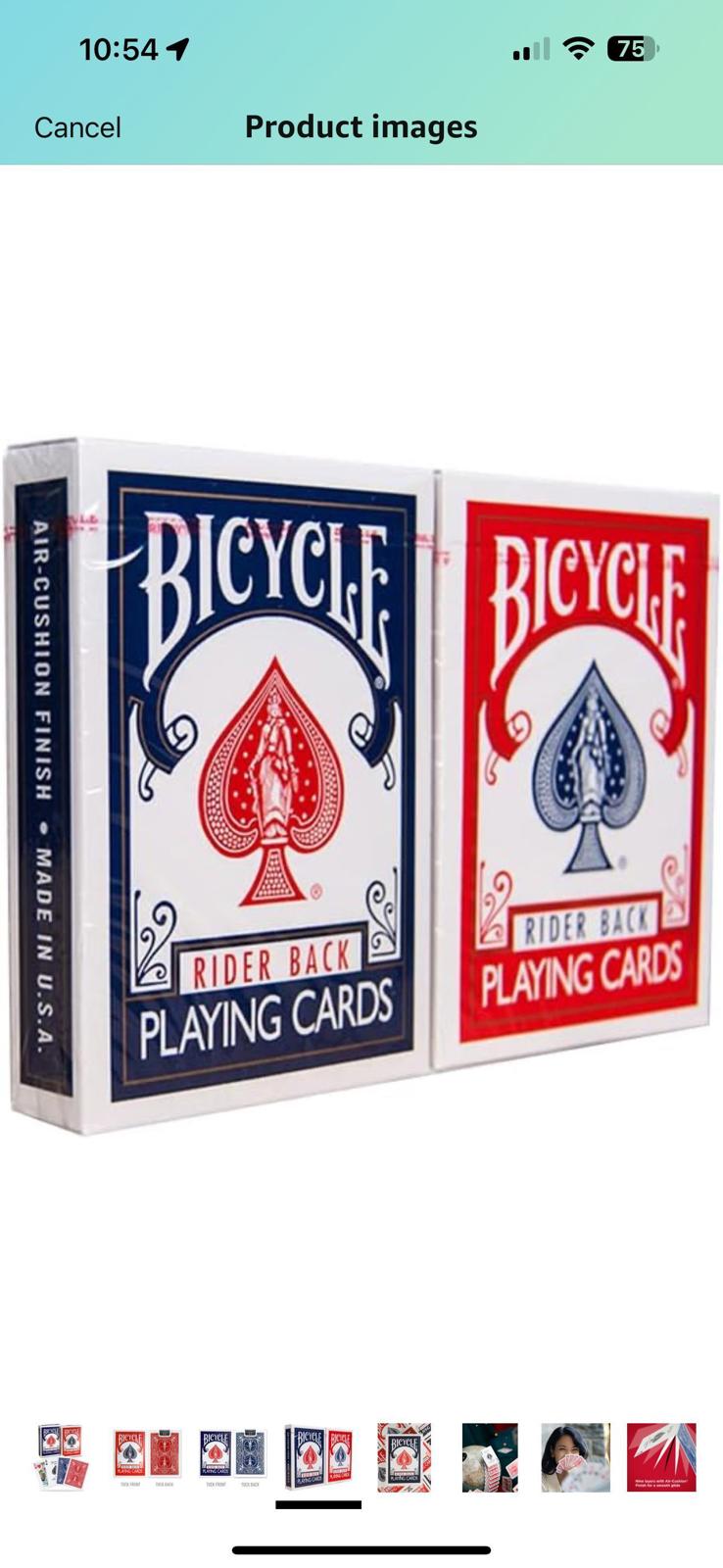 (NEW, Sealed) Bicycle Rider Back Premium Playing Cards, Red & Blue