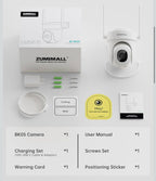 (MSRP $49.99) ZUMIMALL 5MP 5G Wired Security Camera – 360° PTZ, 24/7 Recording
