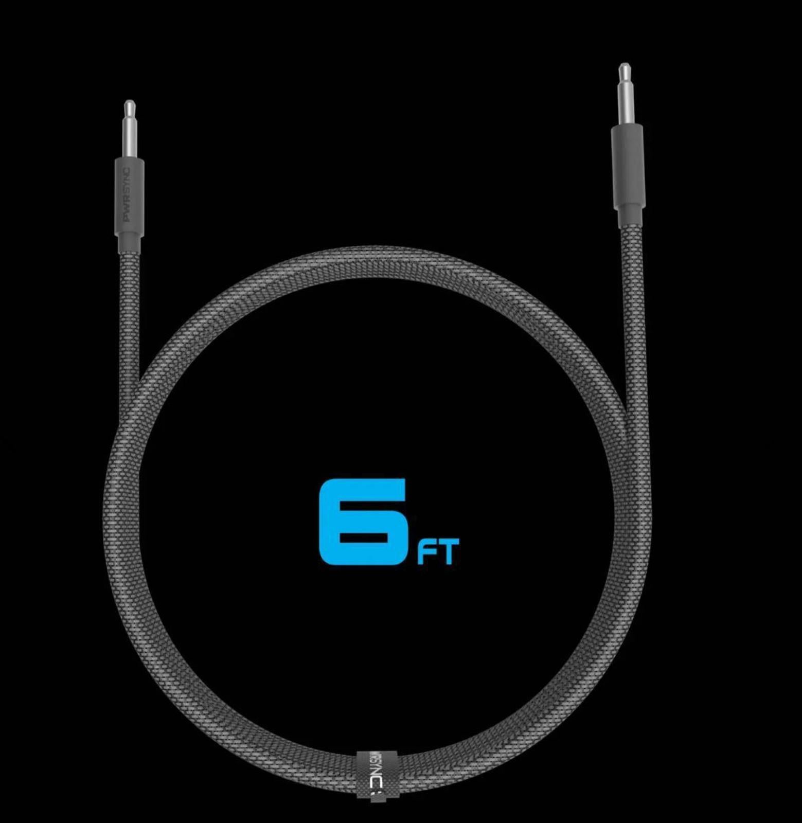 (NEW MSRP $25) PWRSYNC 6 Ft. 3.5 Mm Aux Cable