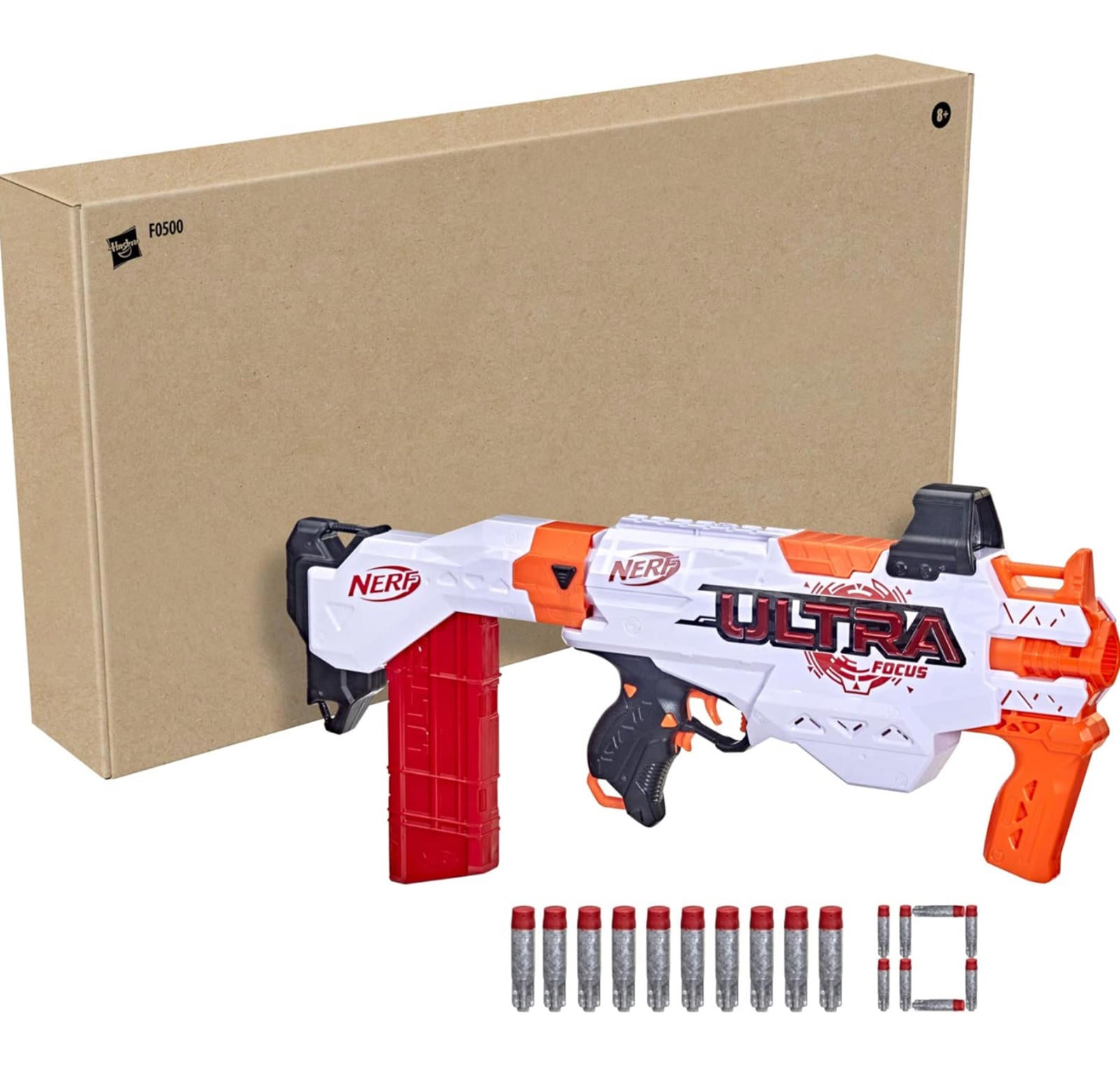 (MSRP $34.99) NERF Ultra Focus Motorized Blaster 10‑Ultra AccuStrike Dart Clip