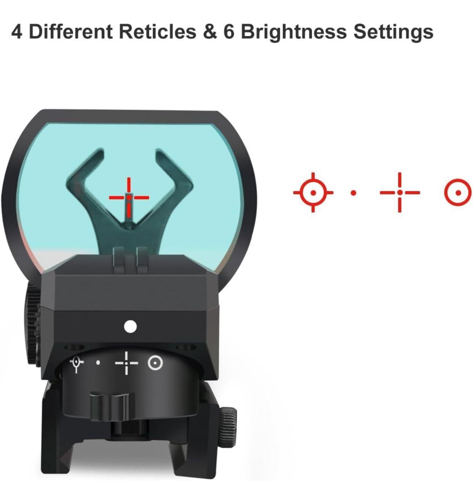 (MSRP $49.99) Feyachi RS-30 Reflex Sight, Multiple Reticle Red Dot, Picatinny