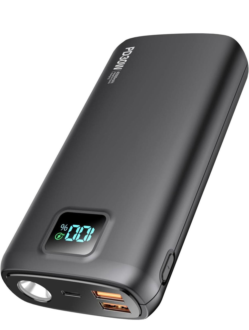 (NEW MSRP $39.99) Power Bank QC4.0+PD USB-C w/ LED Display & Flashlight