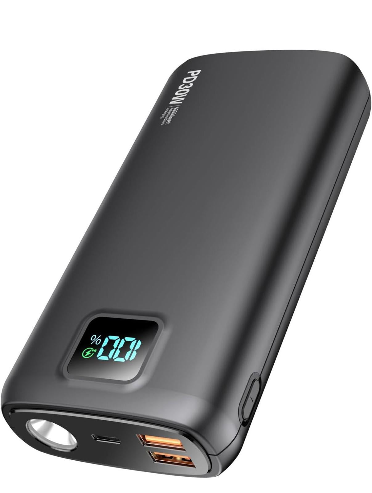 (NEW MSRP $39.99) Power Bank QC4.0+PD USB-C w/ LED Display & Flashlight
