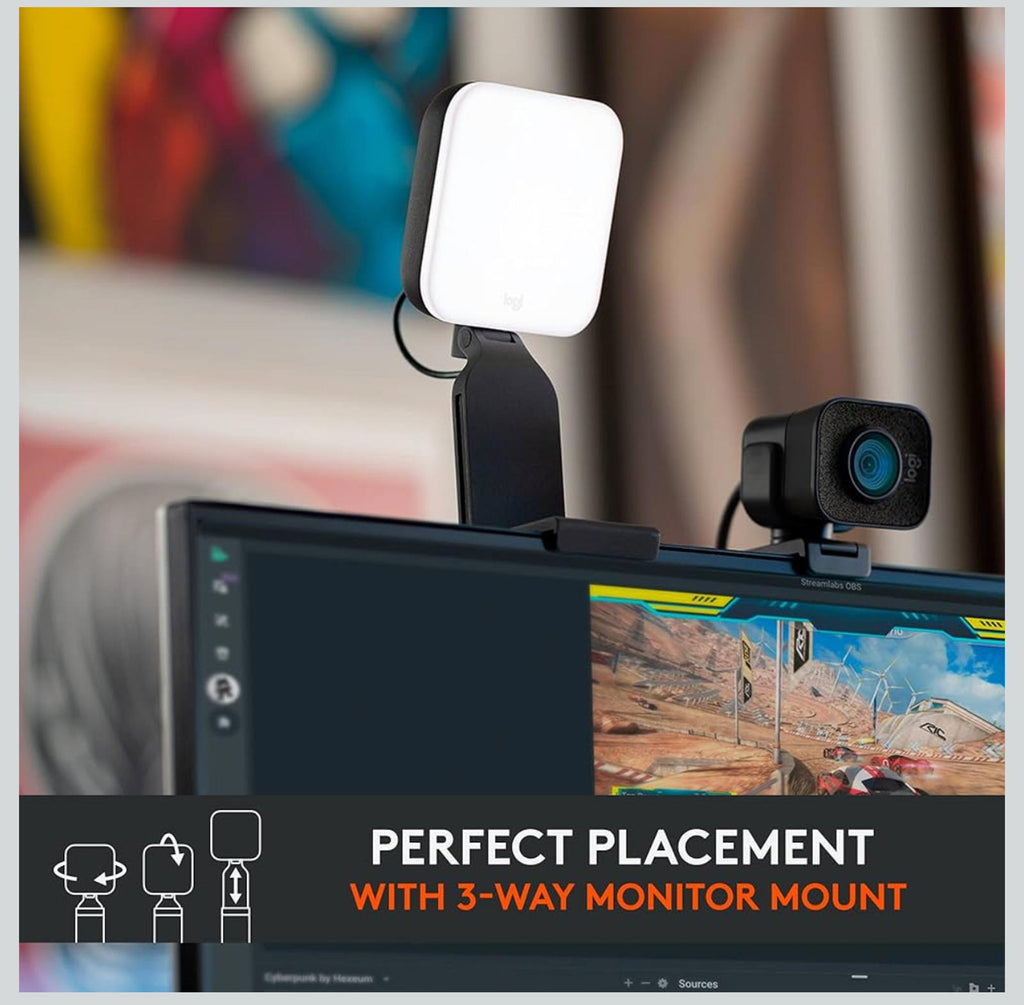 (NEW MSRP $69.99) Logitech Litra Glow Premium LED Streaming Light w/TrueSoft