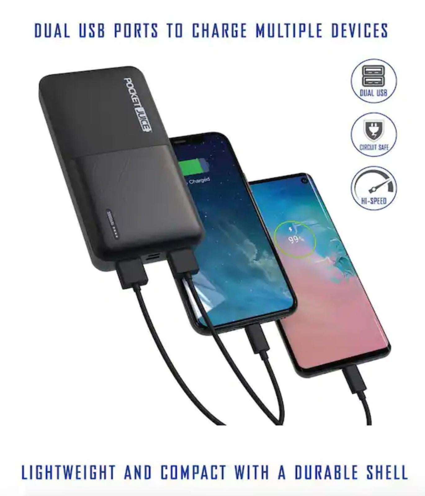 (NEW MSRP $30 ) PocketJuice Hyper Charge 20000 MAh Portable Charger Power Bank