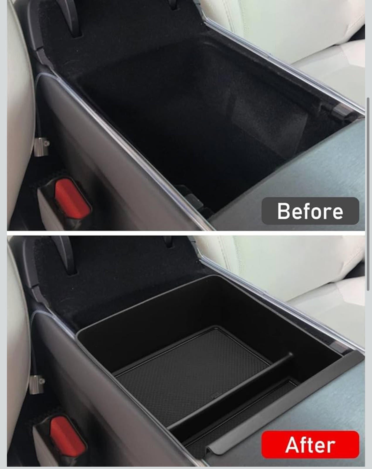 (NEW MSRP $24.99)  Console Tray for Tesla Model S/X (2021‑2026) – Solid ABS