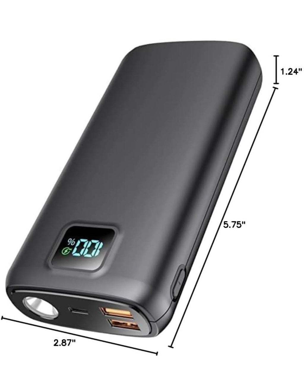(NEW MSRP $39.99) Power Bank QC4.0+PD USB-C w/ LED Display & Flashlight