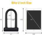 (NEW MSRP $29.99)  Heavy‑Duty Bike U‑Lock with 4′ Flex Cable & Mounting Bracket