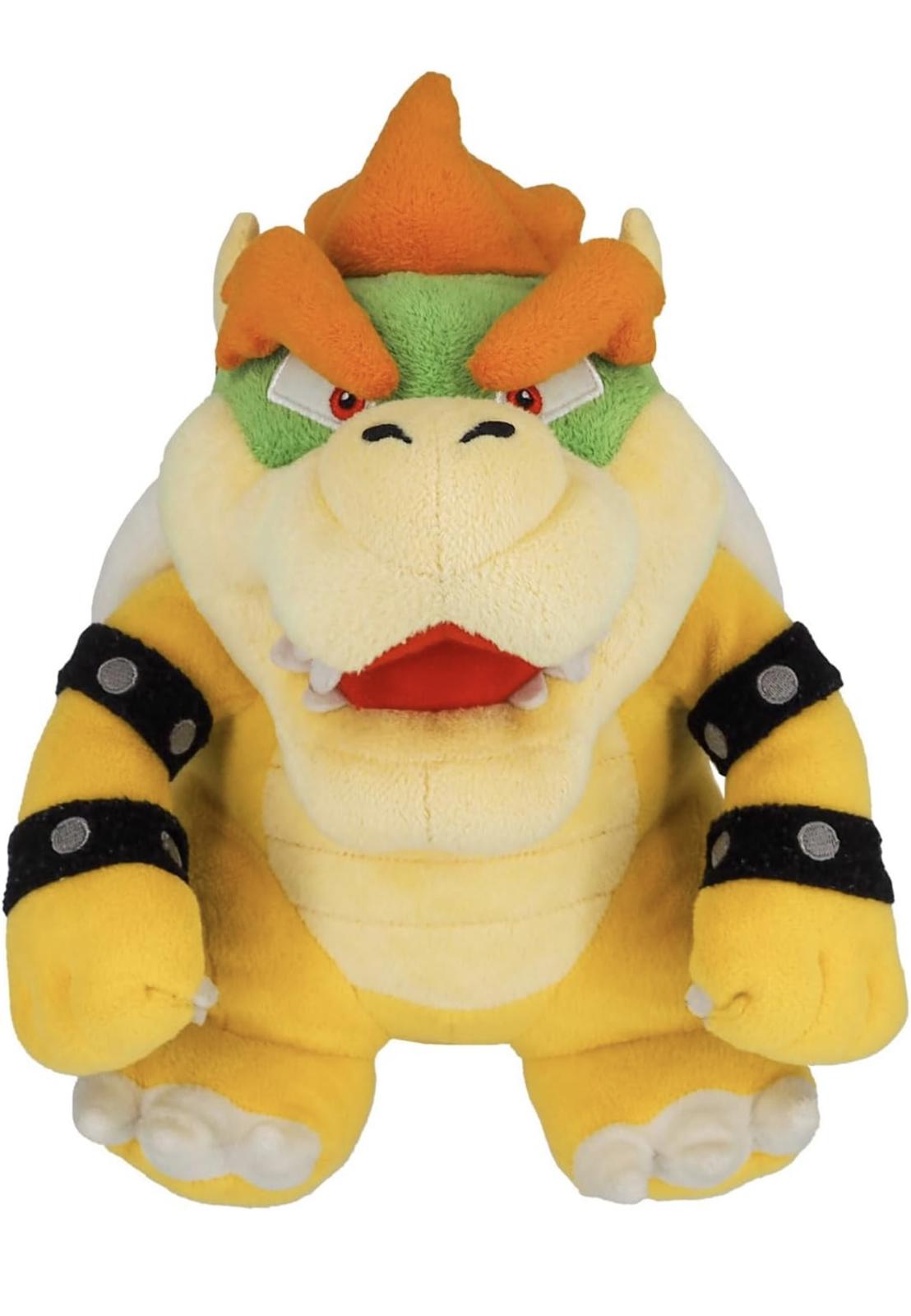 (NEW, SEALED,MSRP $34.95)  Super Mario All-Star Collection Bowser Plush 10″