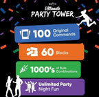 (NEW, MSRP $29.99) Ultimate Party Tower Game – 60 Blocks, 100 Commands