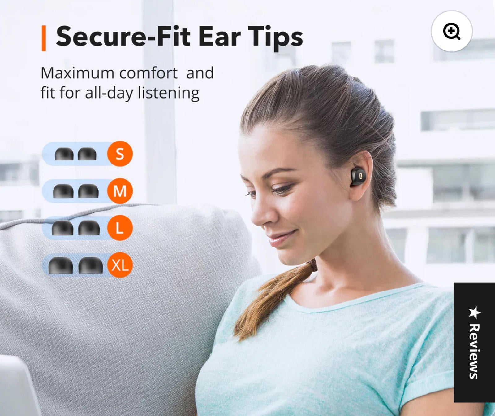 (MSRP $54.99) TaoTronics SoundLiberty 97 Earbuds –9 H Battery, IPX8, aptX, Touch