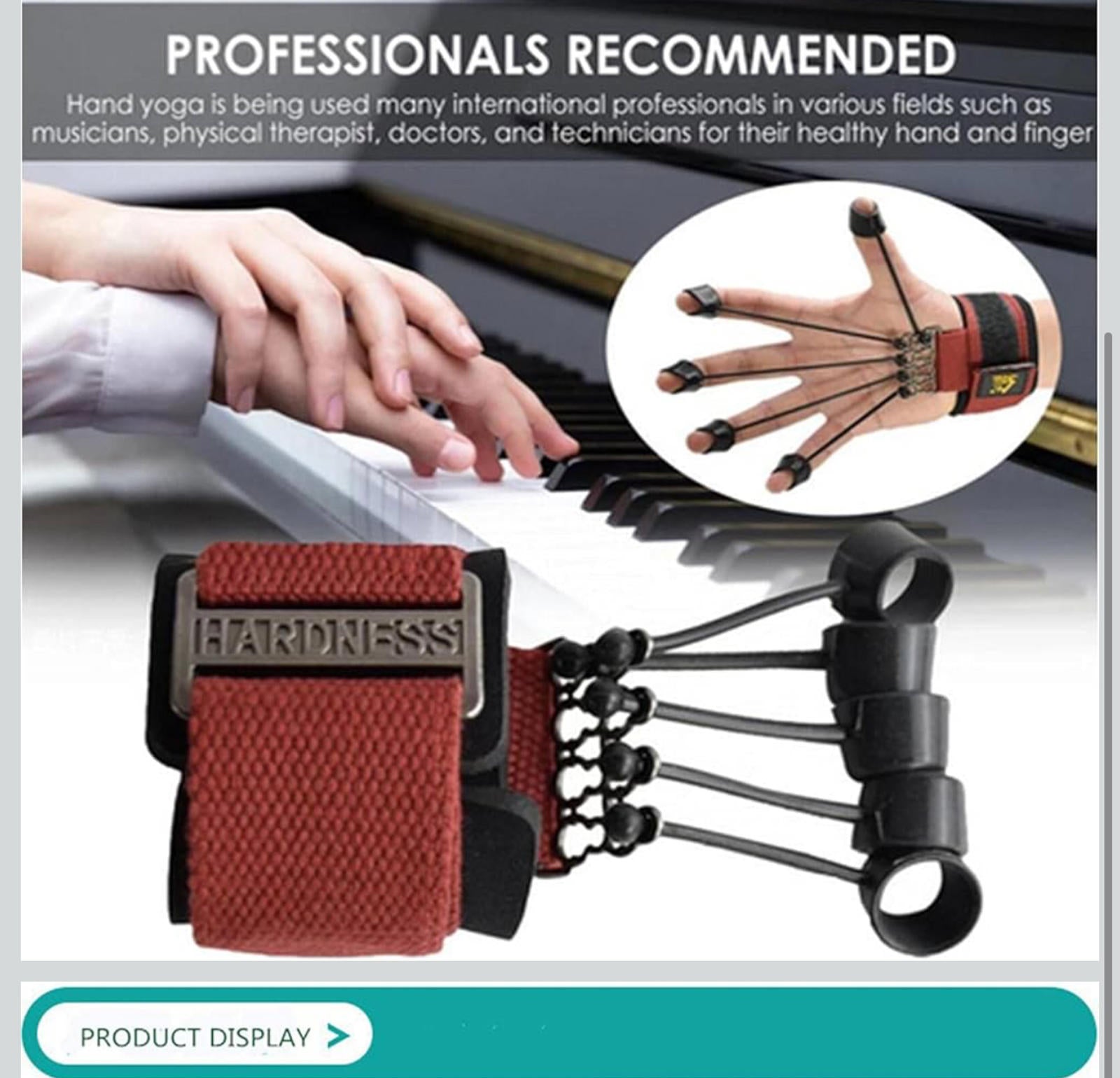 (NEW MSRP $24.99)  Finger & Hand Strengthener Kit – Multi‐Band Exerciser