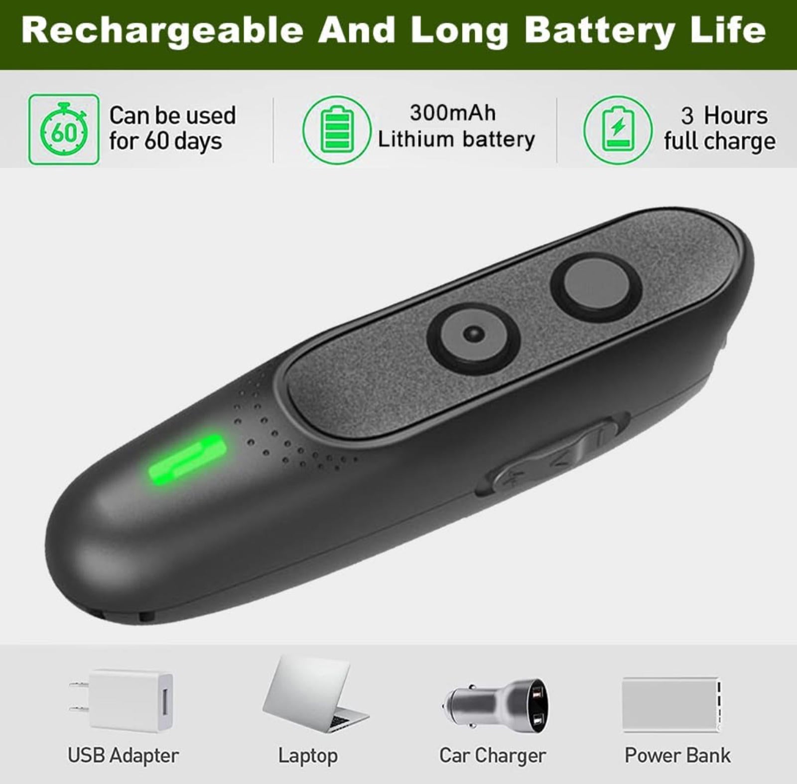 (MSRP $21.99)Ultrasonic Rechargeable Dog Bark Control Device,Handheld, LED Alert