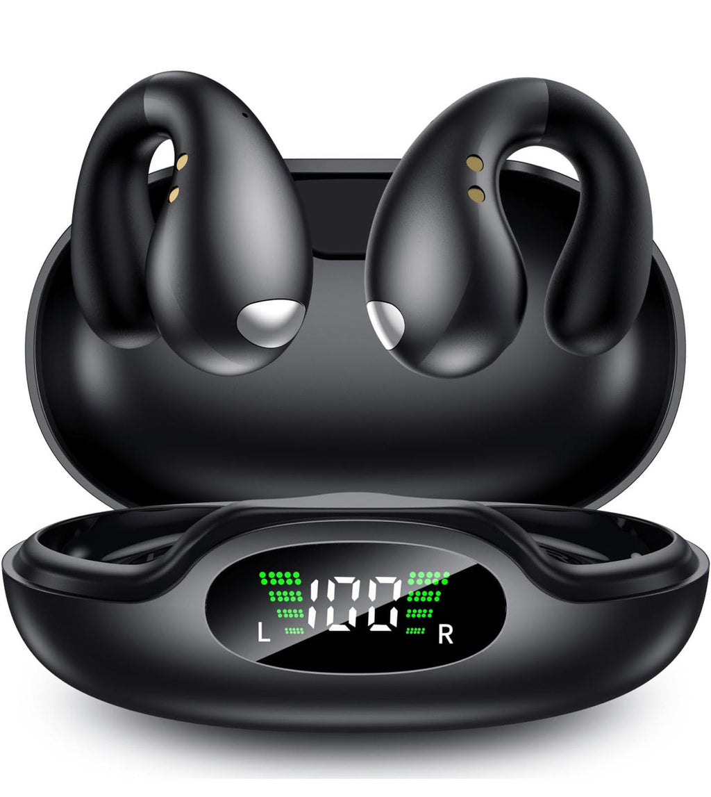 (MSRP $38.99) Boytond Ultra Open-Ear Bone Conduction Earbuds – Clip-On, 10h Play