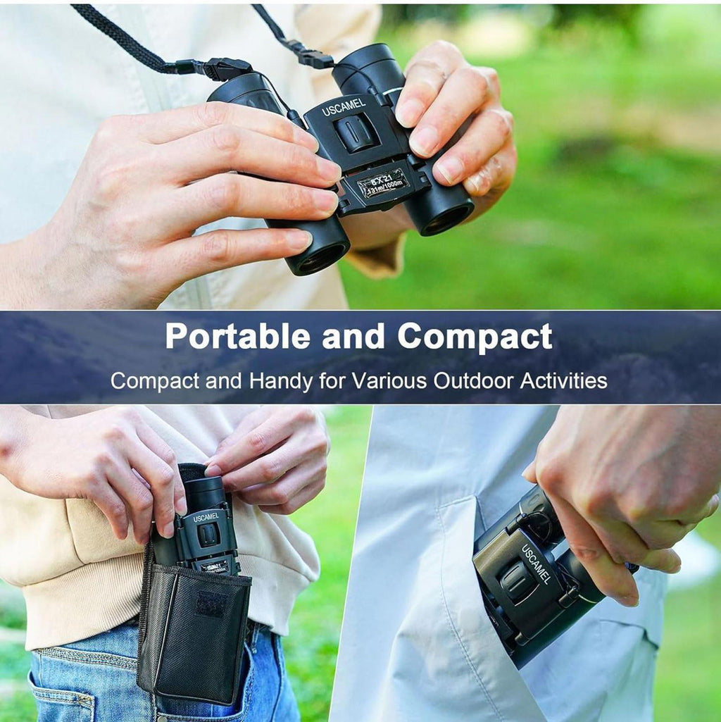 (NEW MSRP $19.99) USCAMEL 8×21 Compact Binoculars with BAK4 Prism & Easy Focus