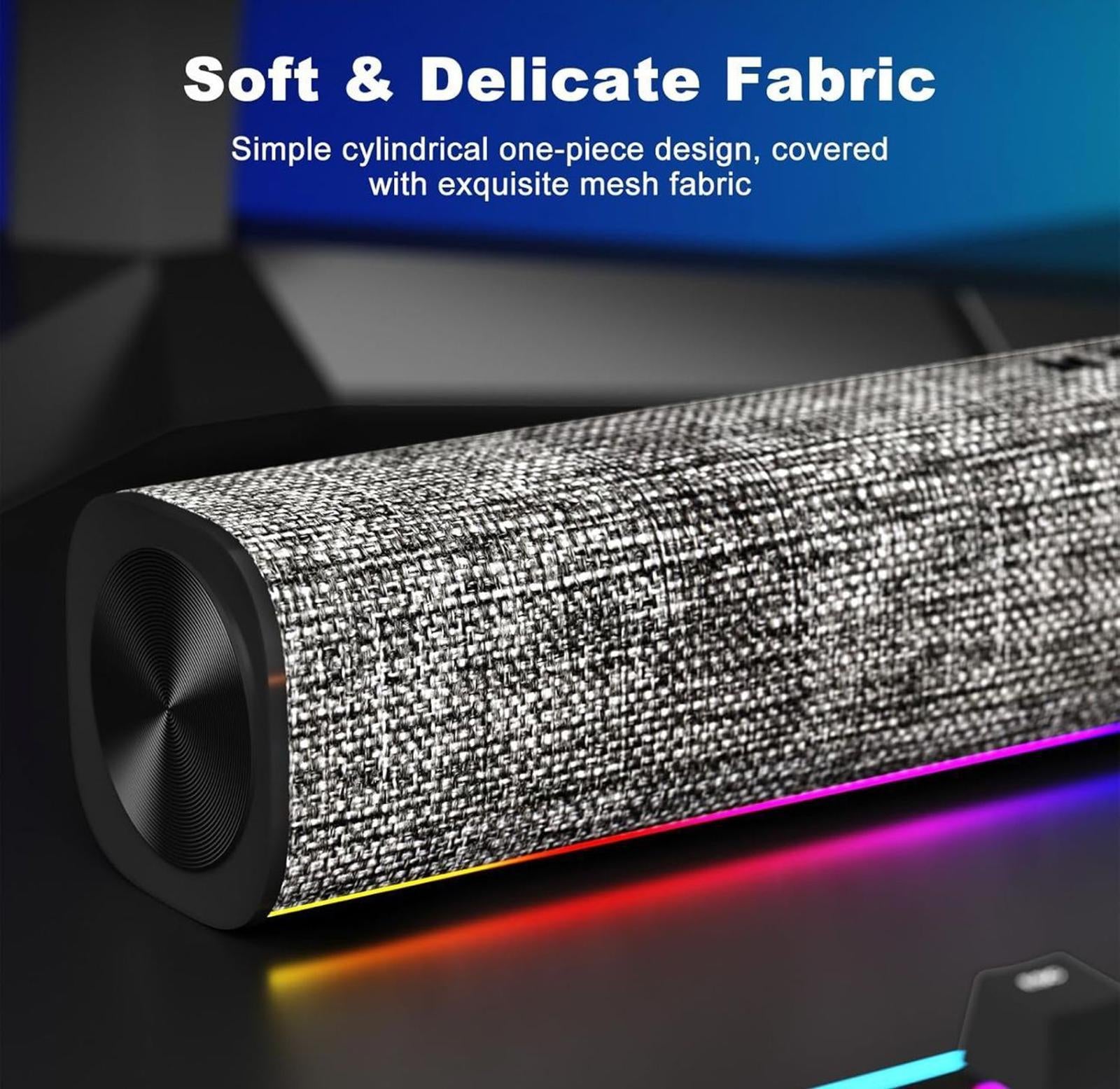 (NEW, MSRP $28.99) R100 Bluetooth Computer Speakers with Dynamic LED Light