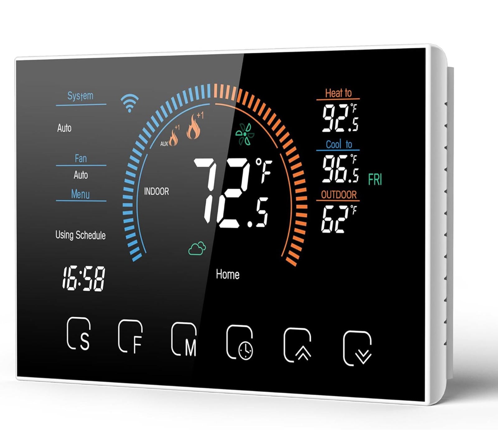 (MSRP $139.99) NBONEBS BHP‑8000c Wi‑Fi Smart Thermostat Touchscreen