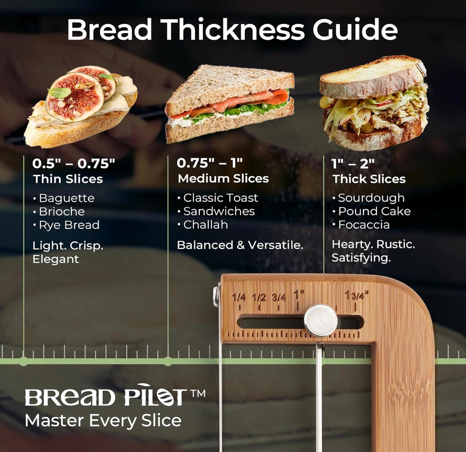 (NEW MSRP $39.99) Keechee Adjustable Bread Slicer Bread Knife 9″ Serrated Blade