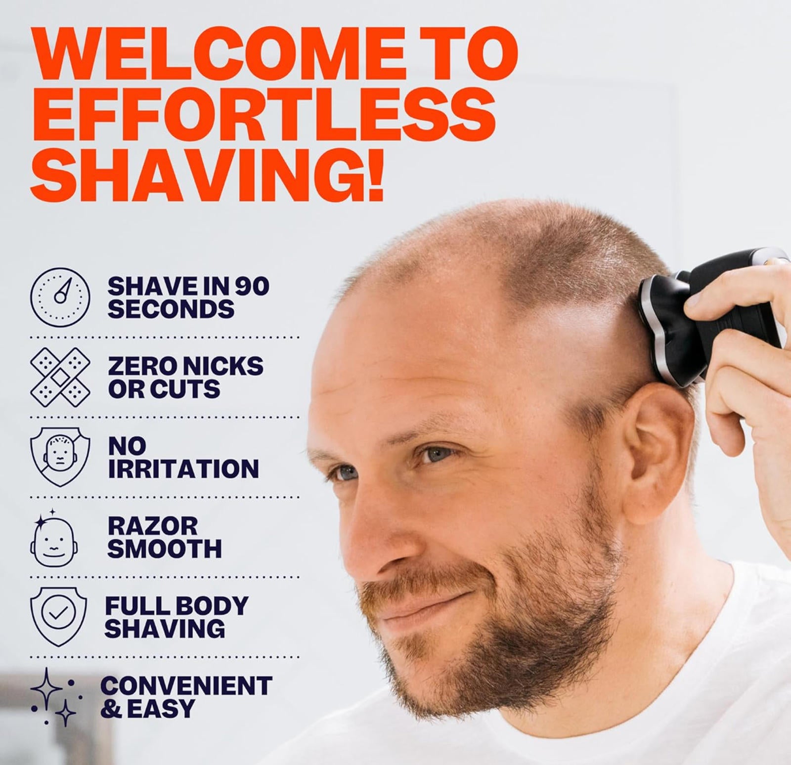 (MSRP $89.95) Freebird FlexSeries Pro Head & Body Shaver – Wet/Dry, Rechargeable