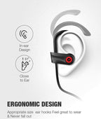 (MSRP $29.99) U18 Bluetooth Sports Earbuds – IPX7, Ear Hooks, 16 H Playtime