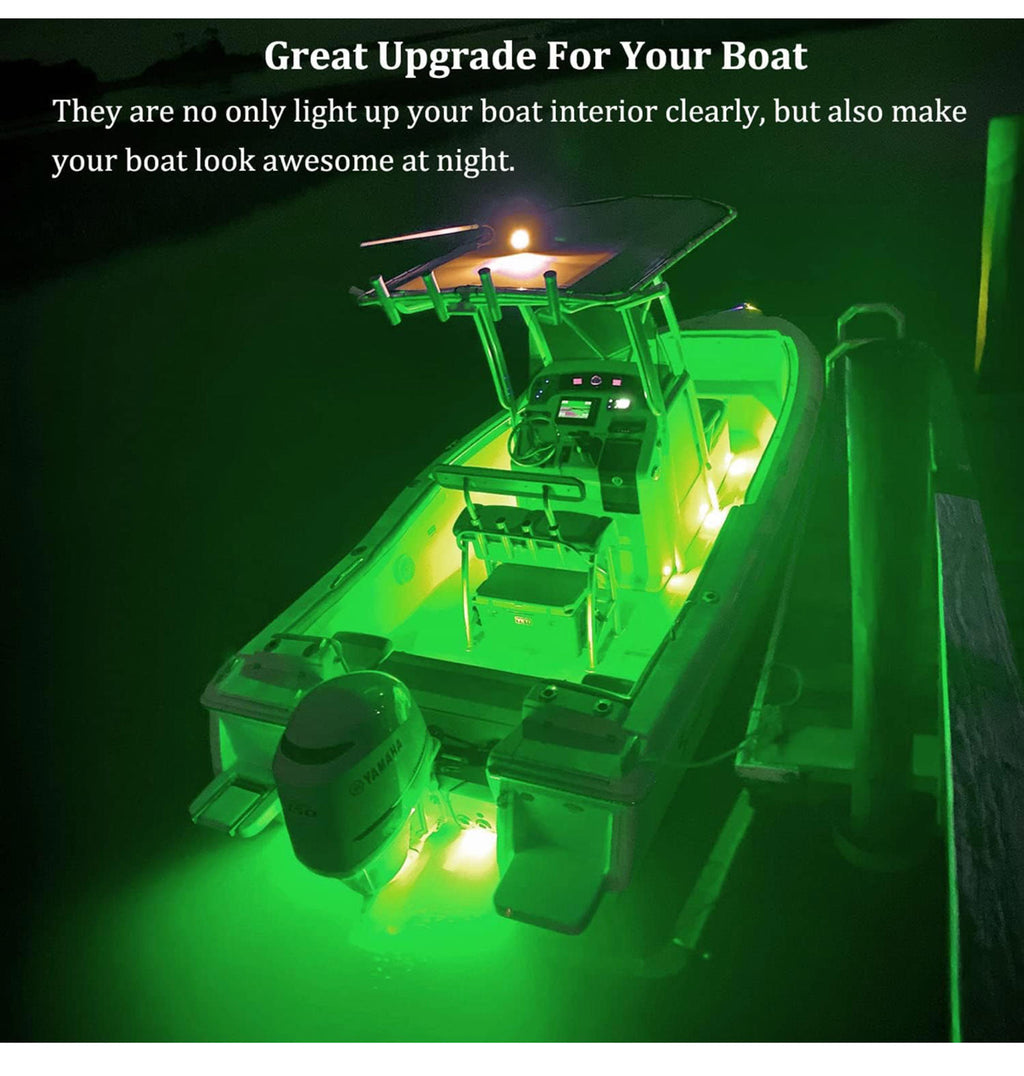 (MSRP $19.99) Boaton 4-Pack 12V Marine LED Interior Courtesy Lights, Waterproof