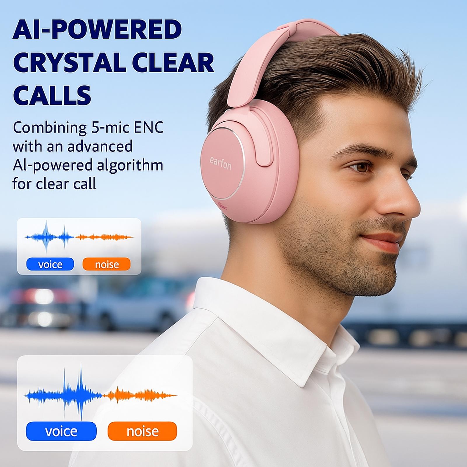 (MSRP $79.99) EarFun Wave Pro Wireless Over-Ear Headphones – ANC, LDAC, 80H 🔋