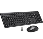 (NEW MSRP $21.99) Wireless Silent Cordless Keyboard Mouse Combo
