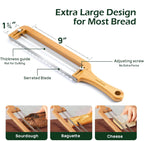 (NEW MSRP $39.99) Keechee Adjustable Bread Slicer Bread Knife 9″ Serrated Blade