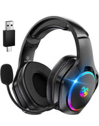 (MSRP $49.99) Tatybo WT01 Wireless Gaming Headset – 7.1 Surround, Dual Wireless