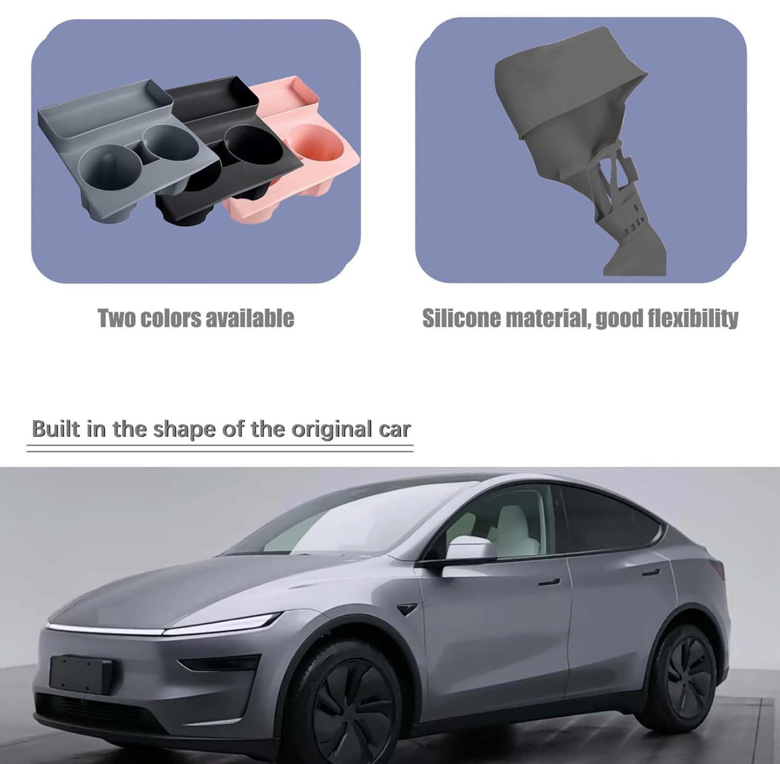 (MSRP $24.99) Silicone Center Console Storage Tray – Fits Tesla Model 3/Y
