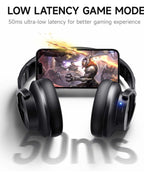 (NEW, MSRP 49.99) BT Headphones – 20H Playtime, 3 EQ Modes, Low Latency Over-Ear