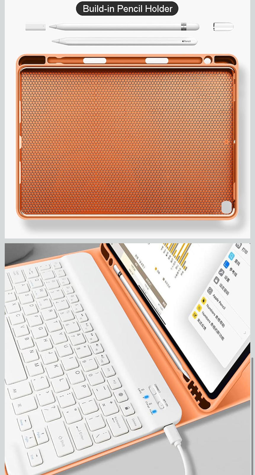 (MSRP $39.95) aoub Bluetooth Keyboard Case for iPad 10.2″ (7/8/9‑Gen)