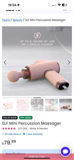 (NEW, MSRP $79.99) SLF Mini Percussion Massager