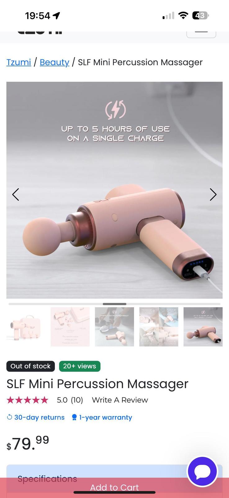 (NEW, MSRP $79.99) SLF Mini Percussion Massager
