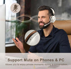 (NEW MSRP $59.99) 🎧 Wireless Over-Ear Headphones w/ Mic & 65hr Battery