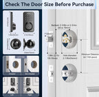(NEW MSRP $69.99) Fingerprint Keypad Deadbolt with Handle Set, Keyless Door Lock