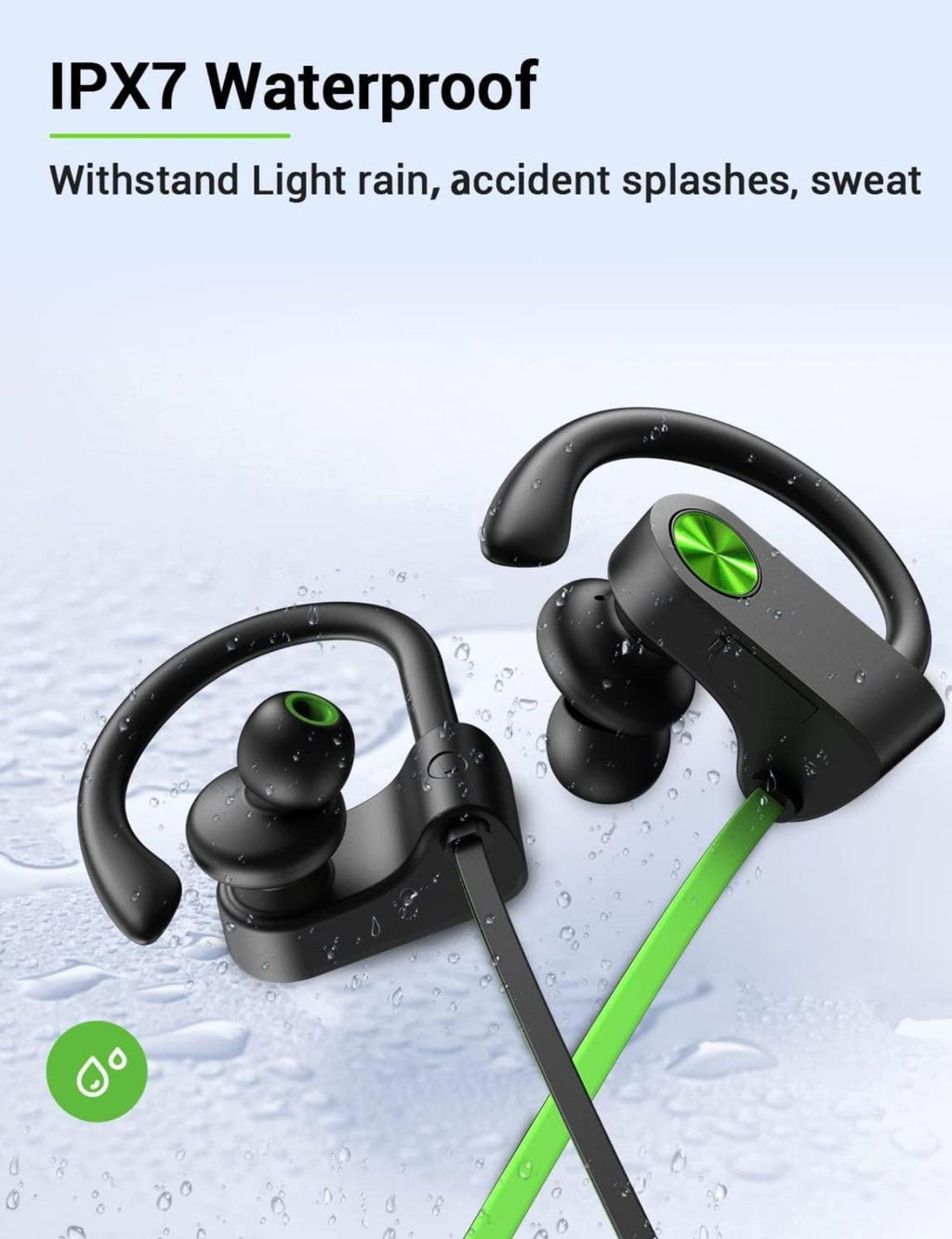 (NEW MSRP $29.99) Stiive Bluetooth Sports Earbuds: IPX7 Waterproof, 16H Playtime
