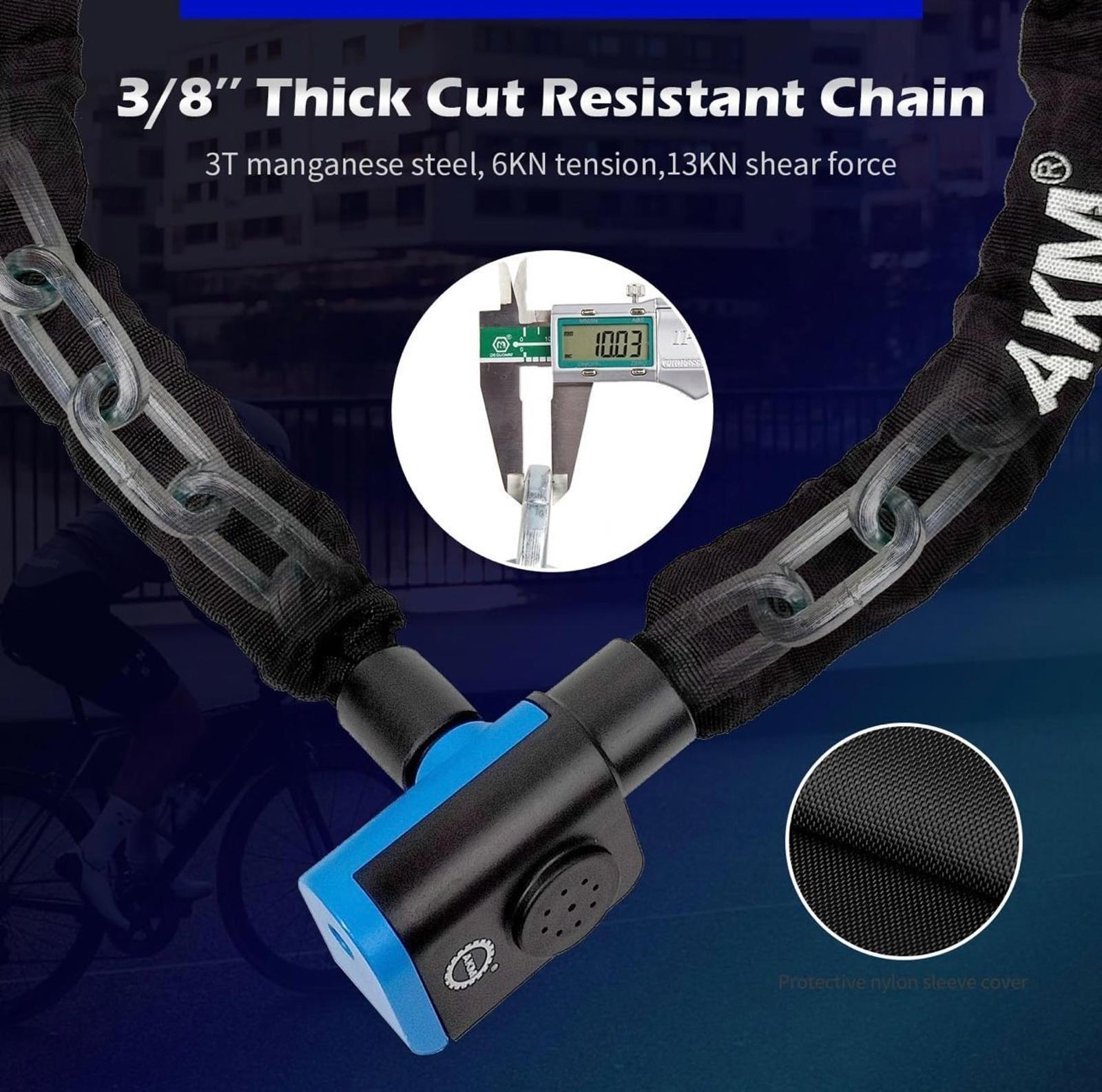 (New) AKM Heavy Duty Alarm Chain Lock - 4ft/120cm