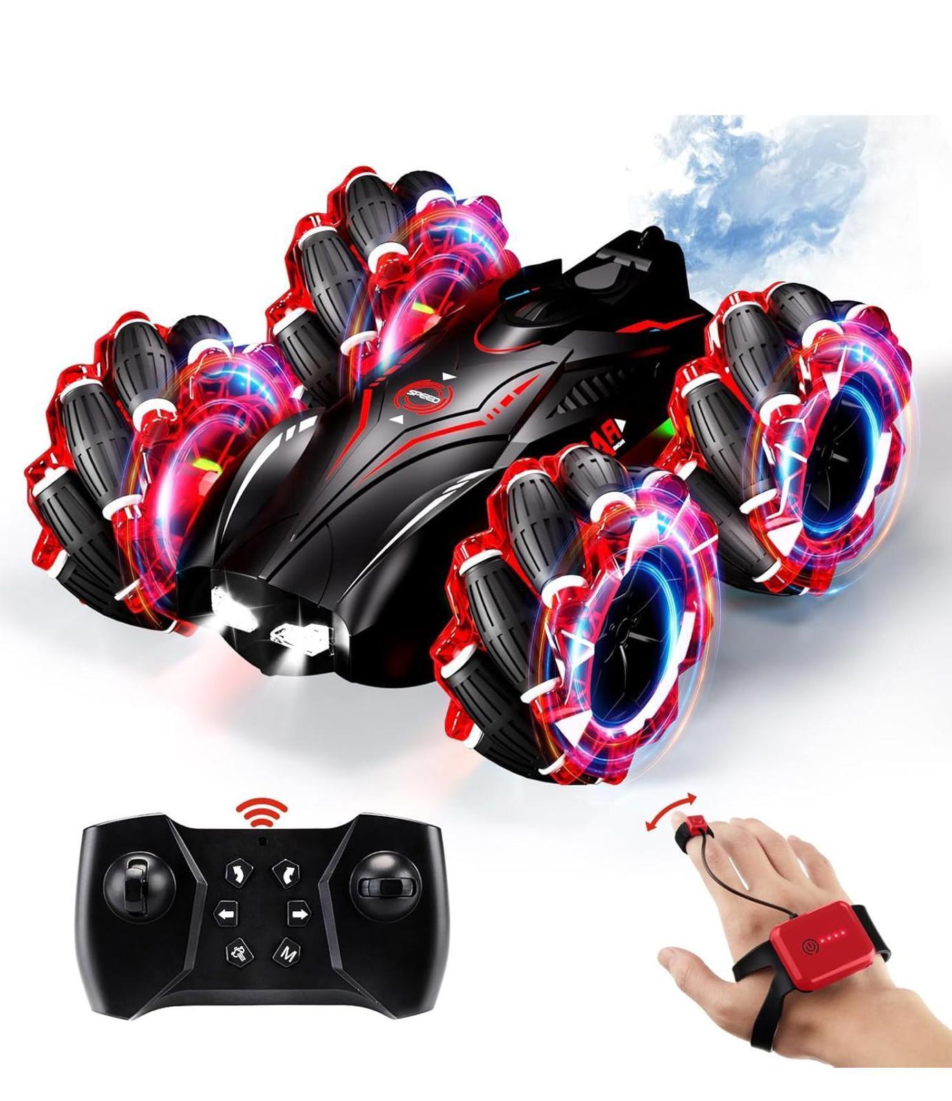 (NEW MSRP $29.99) RC Gesture Sensing 4WD Stunt Car, WristBand Control, 360° Flip