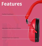 (MSRP $29.99) Kids Ear Protection Earmuffs – 23 dB Reduction, Red TacGuru 130