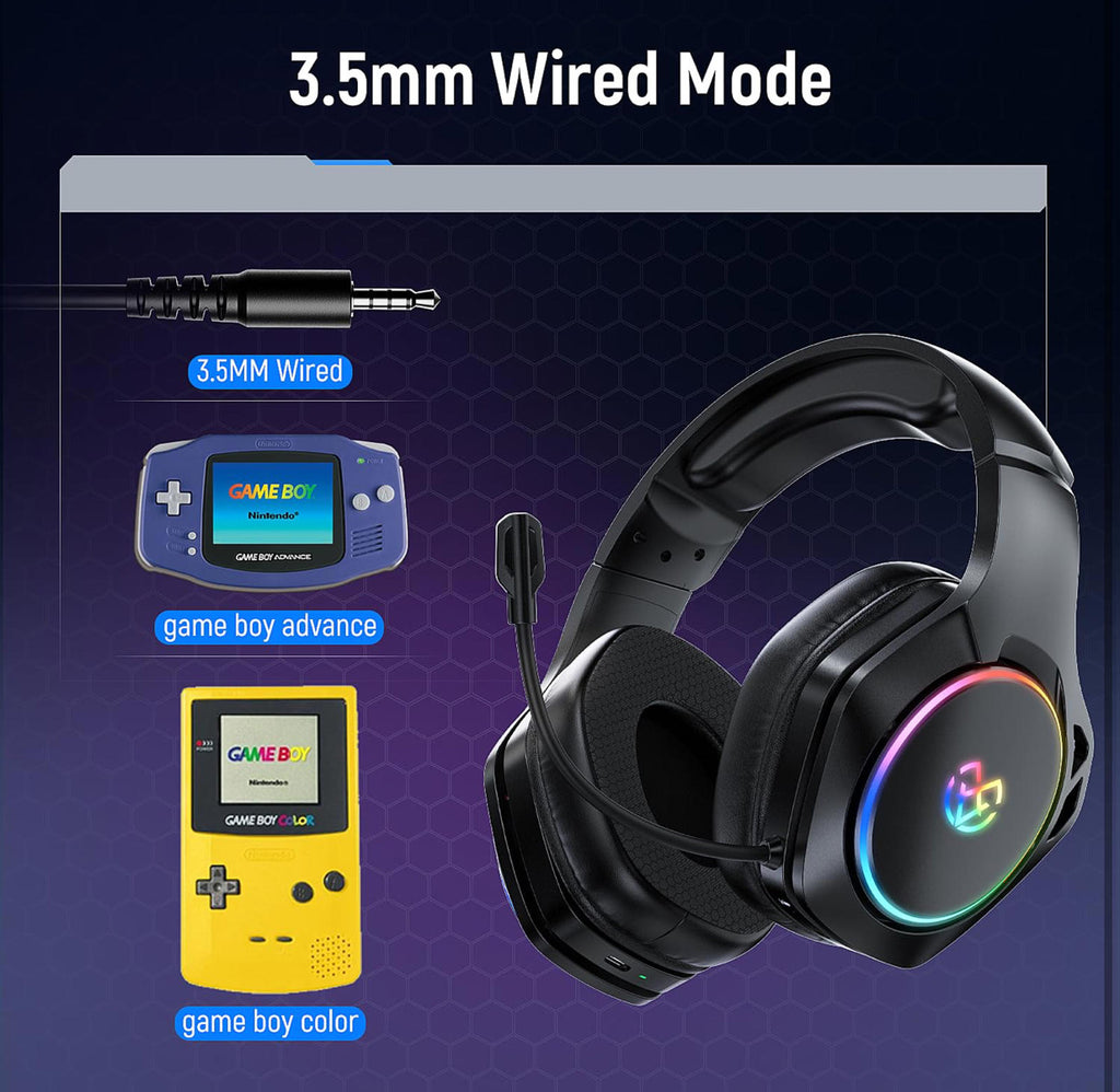 (MSRP $49.99) Tatybo WT01 Wireless Gaming Headset – 7.1 Surround, Dual Wireless