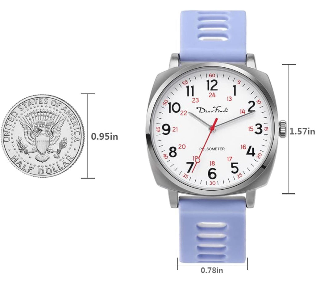 (MSRP $19.99) Waterproof Nurse Watch – 24‑Hour Dial with Second Hand (NO BOX)