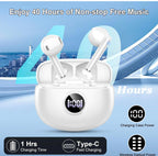 (MSRP $29.99) BT5.3 Earbuds – 40 Hrs Playtime, ENC Mic, LED Case, IP7 Waterproof