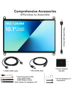 (NEW, MSRP $89.95) 10.1″ Raspberry Pi Touchscreen Monitor, 1024×600, HDMI
