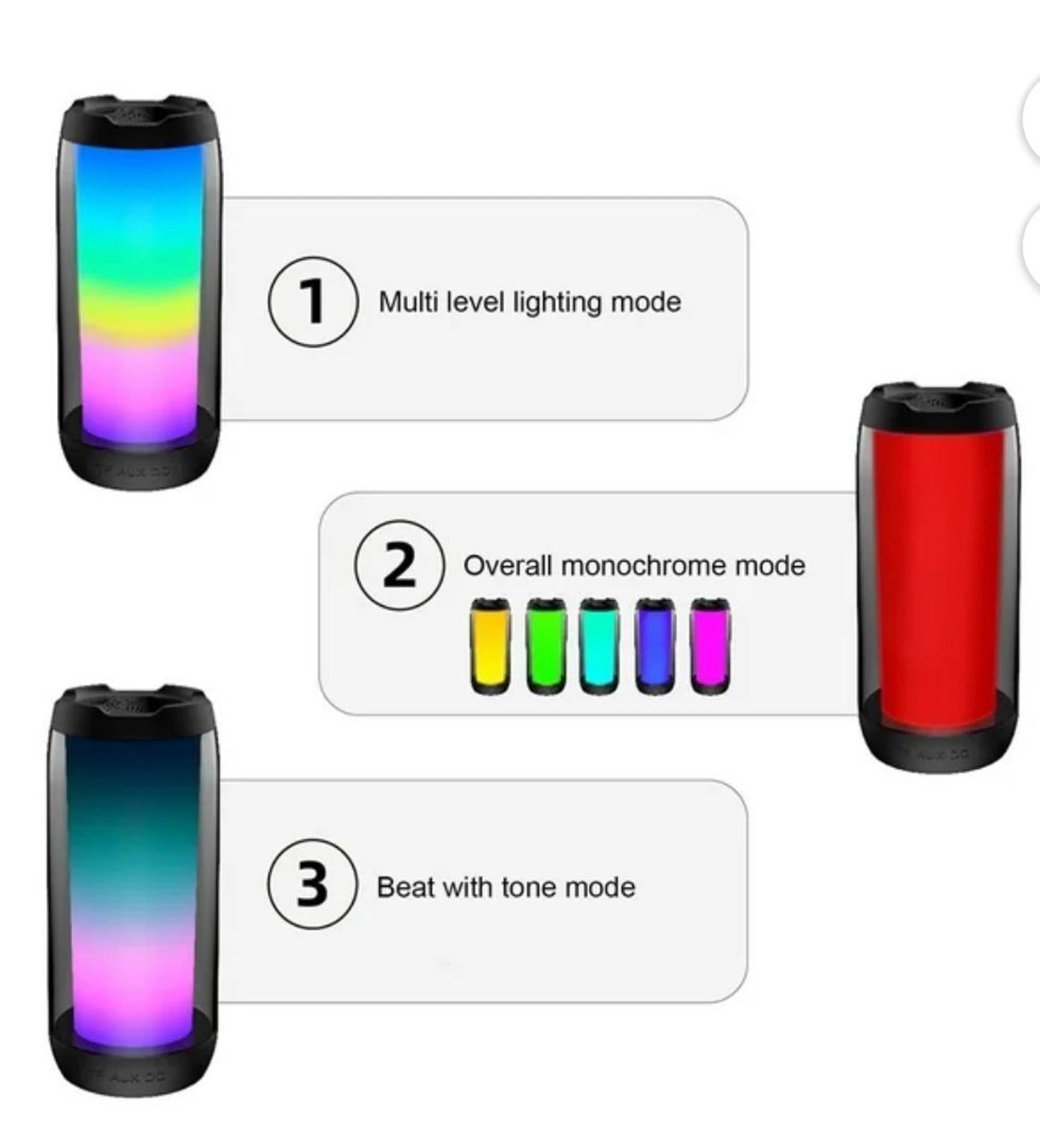(NEW $59.95) SILVER CREST ENCEINTE BLUETOOTH Portable LED Colored Loud Speaker