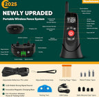 (MSRP $219.99) 2-in-1 Wireless Dog Fence w/ Remote Training Collars (2 Dogs)