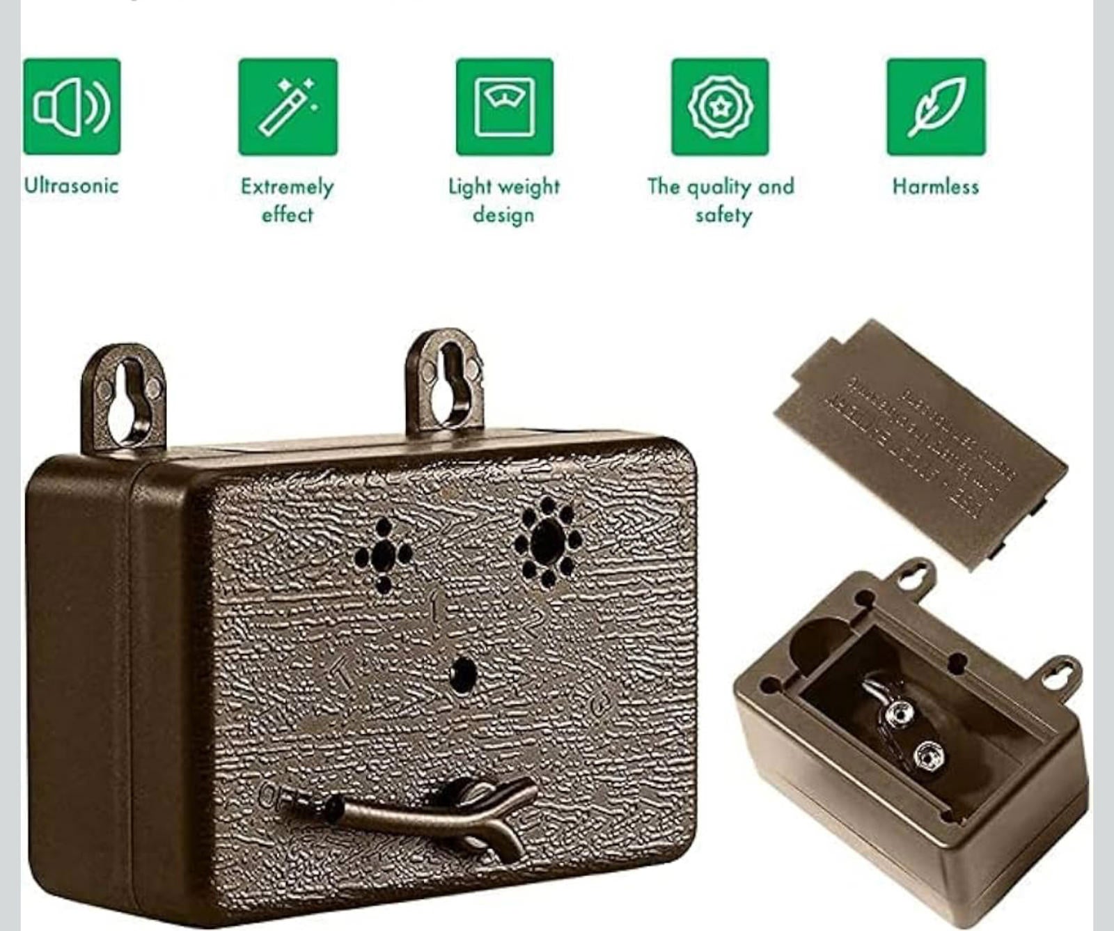 (MSRP $19.99) Ultrasonic Bark Control Box – 50 ft, 4‑Mode Humane Silencer